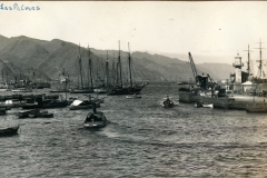 Hafen Las Palmas mit Segelschiffe und Dampfer, Deutsch-S?dwestafrika