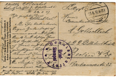 Alte Postkarte aus Berlin mit handschriftlichem Text und Stempel