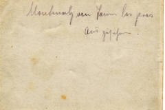 Eine alte handschriftliche Notiz auf vergilbtem Papier aus dem 19. Jahrhundert