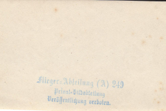 Ein historisches Dokument der Flieger-Abteilung 249 mit Vertraulichkeitshinweis