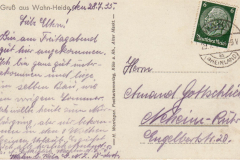 Historische Postkarte aus Wahn-Heide mit persönlicher Nachricht von 1923