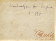 Eine alte handschriftliche Notiz auf vergilbtem Papier aus dem 19. Jahrhundert
