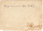 Alte handgeschriebene Notiz auf Papier aus dem Jahr 1917