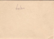 Ein leerer Katalog mit handschriftlicher Notiz in deutscher Sprache