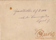 Historisches Dokument mit handschriftlicher Notiz aus dem Jahr 1917