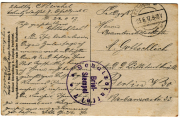 Alte Postkarte aus Berlin mit handschriftlichem Text und Stempel