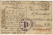Alte Postkarte aus Berlin mit handschriftlichem Text und Stempel