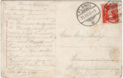 Historische Postkarte aus dem Jahr 1913 mit Versandstempel in Flawil