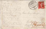 Historische Postkarte aus dem Jahr 1913 mit Versandstempel in Flawil