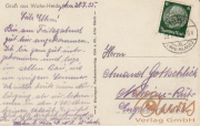 Historische Postkarte aus Wahn-Heide mit persönlicher Nachricht von 1923