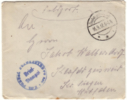 Historischer Brief aus dem Jahr 1917 mit Stempel und handschriftlicher Adresse