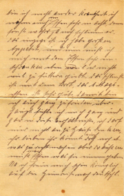 Eine handschriftliche Notiz über persönliche Gedanken und Erlebnisse