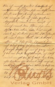 Eine handschriftliche Notiz über persönliche Gedanken und Erlebnisse