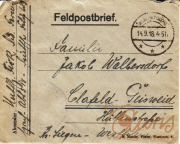 Feldpostbrief aus dem Jahr 1918 mit Nachricht aus der Heimat