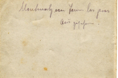 Eine alte handschriftliche Notiz auf vergilbtem Papier aus dem 19. Jahrhundert