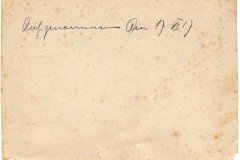 Alte handgeschriebene Notiz auf Papier aus dem Jahr 1917
