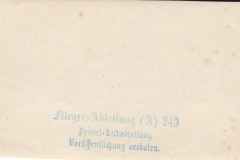 Ein historisches Dokument der Flieger-Abteilung 249 mit Vertraulichkeitshinweis