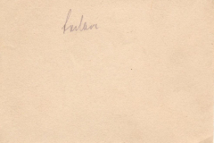 Ein leerer Katalog mit handschriftlicher Notiz in deutscher Sprache