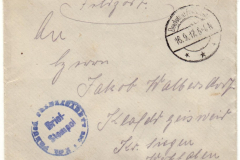 Historischer Brief aus dem Jahr 1917 mit Stempel und handschriftlicher Adresse