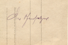 Historisches Dokument mit handschriftlicher Notiz aus dem frühen 20. Jahrhundert