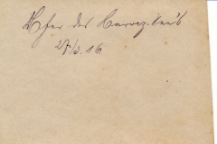 Ein historisches Dokument mit handschriftlichen Notizen aus dem Jahr 1916
