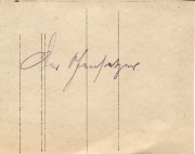 Historisches Dokument mit handschriftlicher Notiz aus dem frühen 20. Jahrhundert
