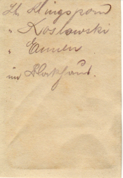 Historisches handschriftliches Dokument von Kroslowski aus der Vergangenheit