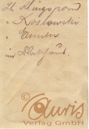 Historisches handschriftliches Dokument von Kroslowski aus der Vergangenheit