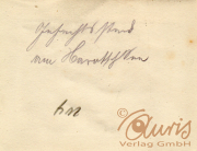 Handgeschriebene Notiz mit dem Namen von Harriett Hunt aus vergangener Zeit