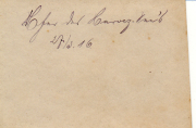 Ein historisches Dokument mit handschriftlichen Notizen aus dem Jahr 1916