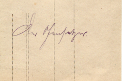 Historisches Dokument mit handschriftlicher Notiz aus dem frühen 20. Jahrhundert