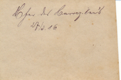 Ein historisches Dokument mit handschriftlichen Notizen aus dem Jahr 1916
