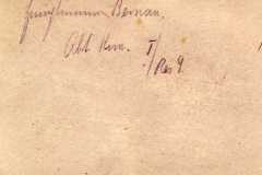 Alte handschriftliche Notizen auf vergilbtem Papier aus dem 19. Jahrhundert