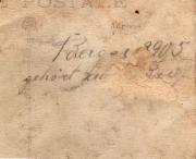Alter Brief mit handschriftlicher Adresse und Stempel aus der Vergangenheit