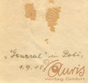 Historisches Dokument „General“ aus Poli, 1. September 1918