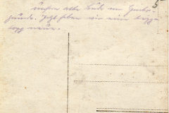 Historische Postkarte mit handschriftlicher Nachricht auf der Rückseite