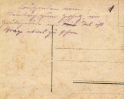 Alte Postkarte mit handschriftlicher Nachricht aus dem frühen 20. Jahrhundert