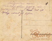 Alte Postkarte mit handschriftlicher Nachricht aus dem frühen 20. Jahrhundert