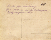 Historische Postkarte mit handschriftlichem Text aus einer unbekannten Stadt