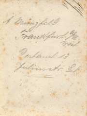 Ein historischer Brief aus Frankfurt am Main aus dem Jahr 1873