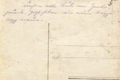 Historische Postkarte mit handschriftlicher Nachricht auf der Rückseite