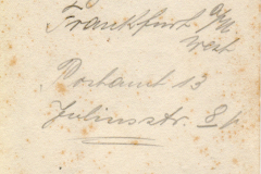 Ein historischer Brief aus Frankfurt am Main aus dem Jahr 1873