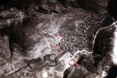 Luftaufklärungsbilder von Stabia an der Westfront mit strategischen Markierungen