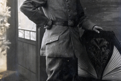 Portrait eines Soldaten des Heeres an der Westfront während des Ersten Weltkriegs