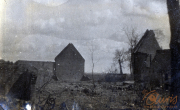 Zerstörte Gebäude an der Westfront während des Ersten Weltkriegs