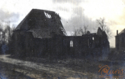 Zerstörter Bauernhof an der Westfront während des Ersten Weltkriegs
