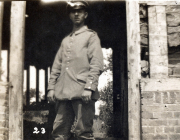 Soldat der deutschen Armee an der Westfront im Ersten Weltkrieg