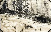 Westfront im Winter: Soldaten im Schnee zwischen Bäumen und Felsen