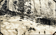 Westfront im Winter: Soldaten im Schnee zwischen Bäumen und Felsen