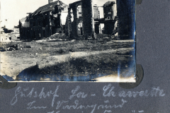 Zerstörtes Gebäude an der Westfront während des Ersten Weltkriegs